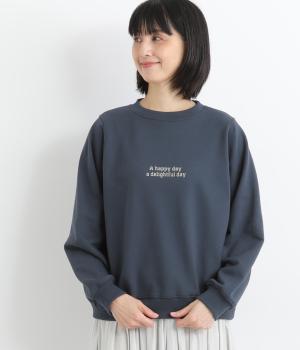 コットンパシフィック裏毛ロゴプルオーバー(ネイビー-F)