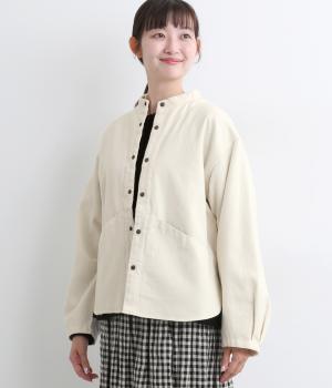 コットン両面起毛切替えシャツジャケット