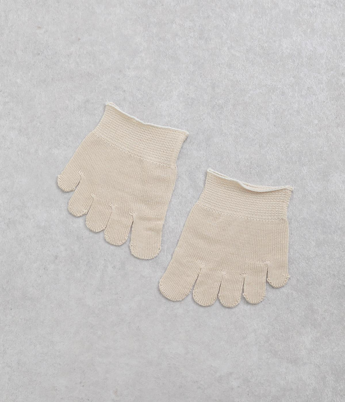 つま先すっきりあたたか　5本指つま先カバーソックス(生成-F)