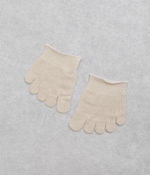 つま先すっきりあたたか　5本指つま先カバーソックス(生成-F)