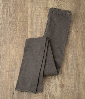 コットンリネンフィットレギンス(チャコール-ONESIZE)