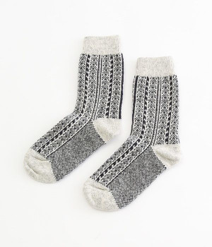 ウールジャガードホドラングソックス