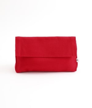 キャンバス　トライアングルポーチ　ラージ(レッド-ONESIZE)
