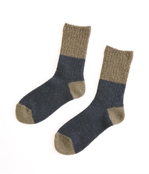 スウィッチングカラーソックス(ネイビー-ONESIZE)