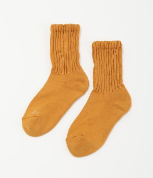コットンリブパイルHMソックス(マスタード-ONESIZE)