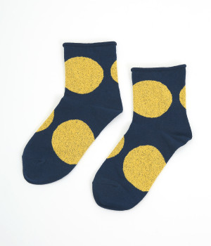 ビッグドットショートソックス(ネイビー-ONESIZE)