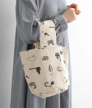 【maboさんコラボ】キャンバスプリント　バケットバッグミニ