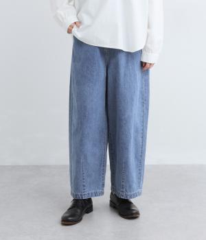 デニムカーブパンツ(ライトブルー-F)