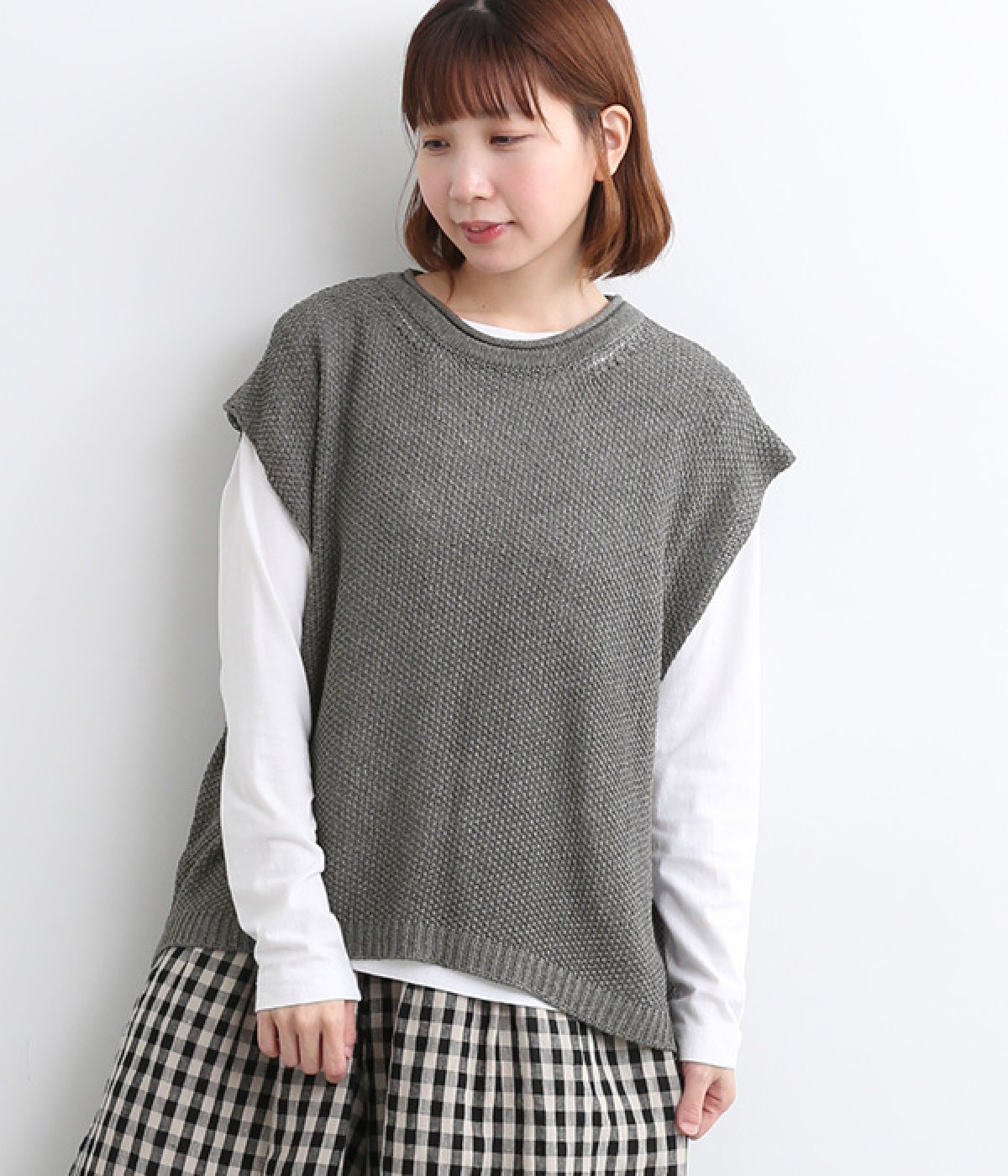 【新品未使用】heavenly　コットン リネン ミックス ニット ベスト HEAVENLY ヘブンリー コットンリネン ミックスニット ベスト