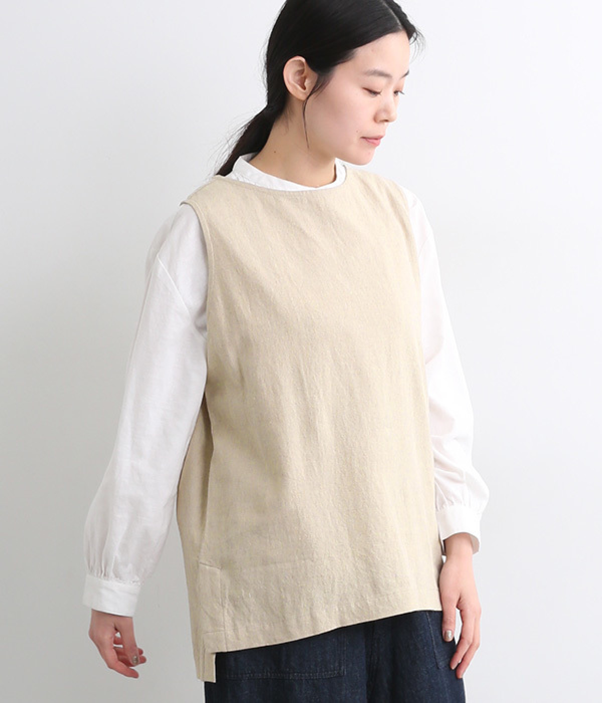 HEAVENLY リネンベスト HEAVENLY (ヘブンリー) | COTTON WOOL LINEN MIX KNIT VEST (ivory