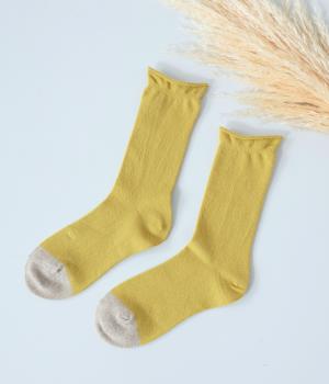 ウールカラーソックス(イエロー-F)