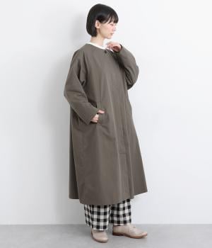 コットンツイルノーカラーコート