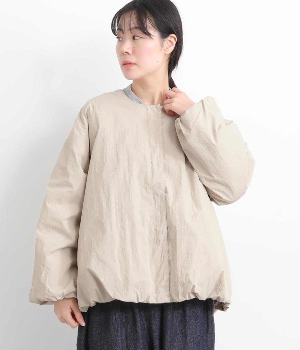 シンサレート　パディングバルーンショートコート(ライトグレー-F)