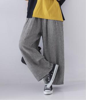 リネンチェックタックワイドパンツ（HEAVENLY）の商品詳細