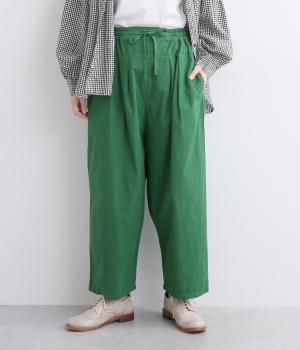 コットンガーメントダイ ウエストタックパンツ