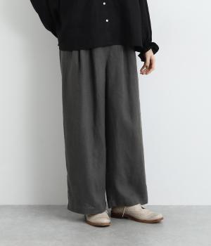 ヘビーリネンワイドストレートパンツ