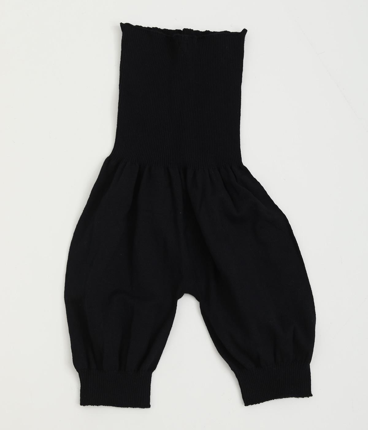 コットンリネンハラマキオーバーパンツ(ブラック-ML)