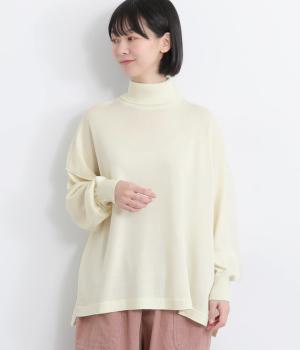 ウォッシャブル　アクリルウールニットタートルネックプルオーバー