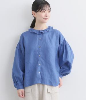 ヘンプフリルカラーブラウス