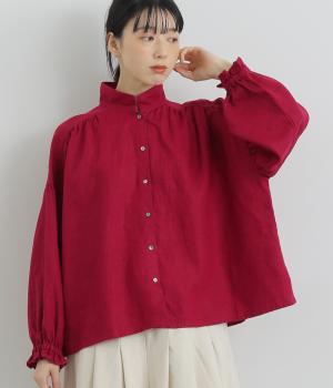 リネンギャザーワイドシャツ