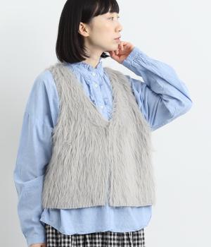 ニットシャギーヤーンベスト