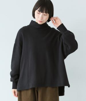 ツリウラケワイドタートルプルオーバー(ブラック-F)