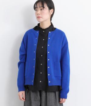 ウォッシャブル　ウールミックススムースニットカーディガン