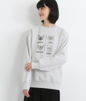 12OZヘビーウエイトクルーネックスウェット CAT(アッシュ-F)