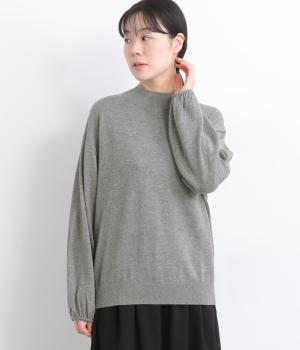 コットンウールミックスパフスリーブプルオーバー