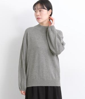 コットンウールミックスパフスリーブプルオーバー(グレー-F)