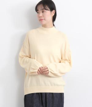 コットンウールミックスパフスリーブプルオーバー(アイボリー-F)