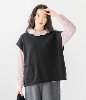 コットンウールミックスベスト