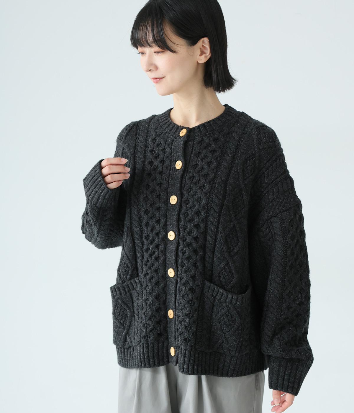 ウールミックスニットアランカーディガン（HEAVENLY）の商品詳細