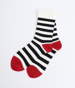 コットンウールボーダーソックス