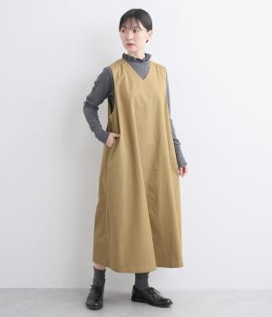 コットンワッシャーツイルジャンパースカート