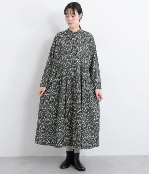 ローンフラワープリントワンピース