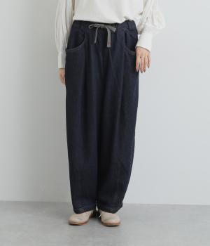 コットン綾デニムバロンパンツ