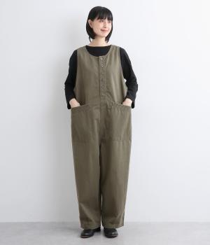 コットンパウダースノーツイルトラヴァイユサロペット