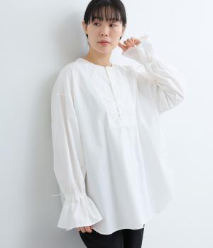 コットンウェザーマンシュデコールシャツ(ホワイト-2)