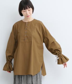 コットンウェザーマンシュデコールシャツ(モカブラウン-2)