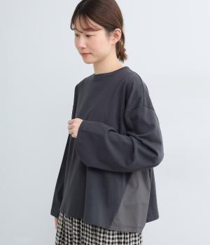 17/18D(空紡糸)天竺サイドコンビフハクプルオーバー