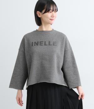 ボンド30/10国産裏毛カットオフロゴプルオーバー(チャコール-F)