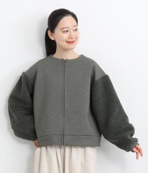 もこもこプードルパイルコンビネーションブルゾン