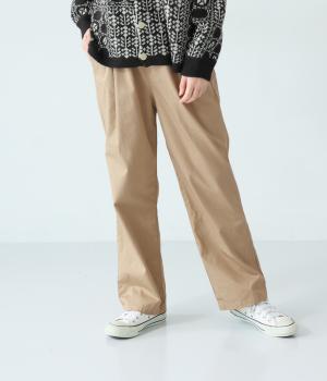 コットンツイルワンタックテーパードパンツ