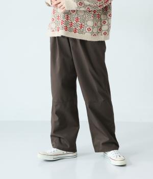 コットンツイルルーズパンツ(チャコール-F)