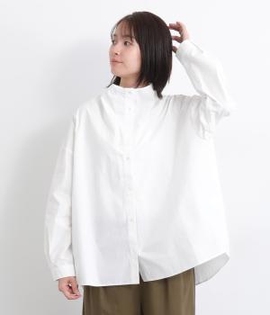 ハイカウントコットンカウルネックシャツ