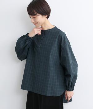 コットンタイプライターバルーンスリーブプルオーバー