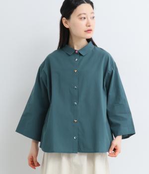 コットンローンカラフルボタンシャツ