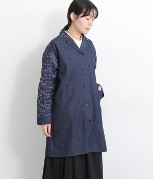 ブルーベリー刺繍テーラードコート