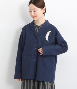キンモクセイブローチ付きジャケット